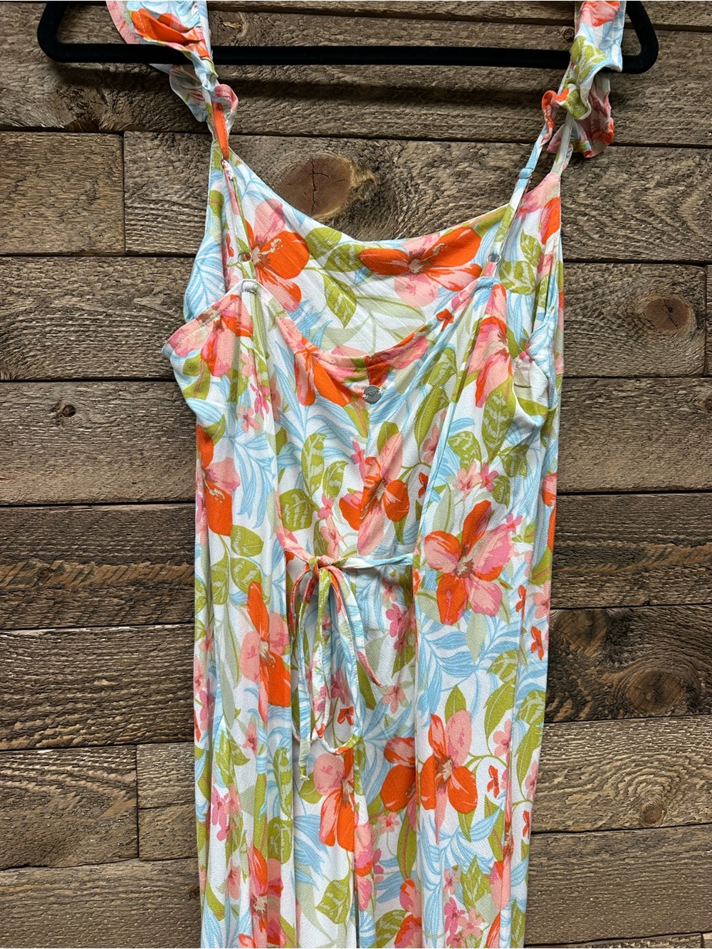🌺 Roxy Sur La Plage “Daydreamer” Floral Maxi Dress Cover-Up | NWT | Medium 🌺 - Picture 5 of 11